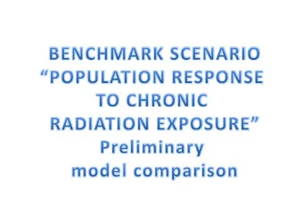 Benchmark scenario Population response to chronic  irradiation. Populations of the following