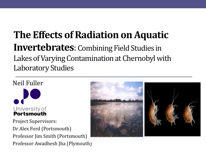 the effects of radiation on aquatic