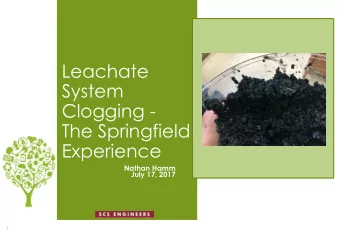 System  Clogging -  The Springfield  Experience  Nathan Hamm  July 17, 2017  1  MWCC 2017