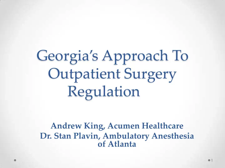 outpatient surgery
