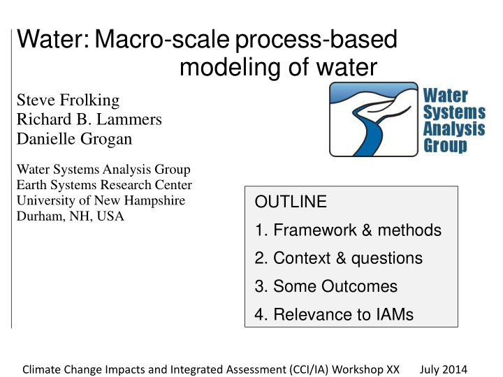 water macro scale process based