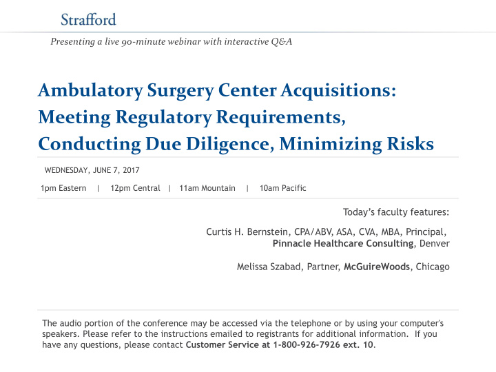 ambulatory surgery center acquisitions meeting regulatory