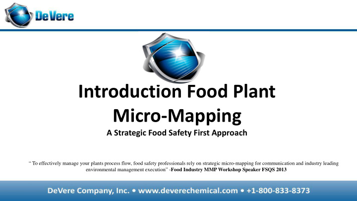 introduction food plant micro mapping