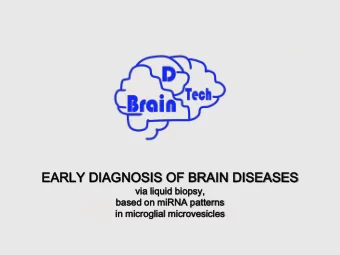 EARLY DI  DIAGNOSIS  IS OF BRAIN DI  DISEASES  via liquid  id biopsy  psy,  based  sed on miRNA  NA