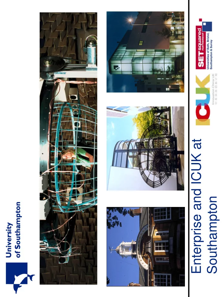 enterprise and icuk at southampton some facts and figures