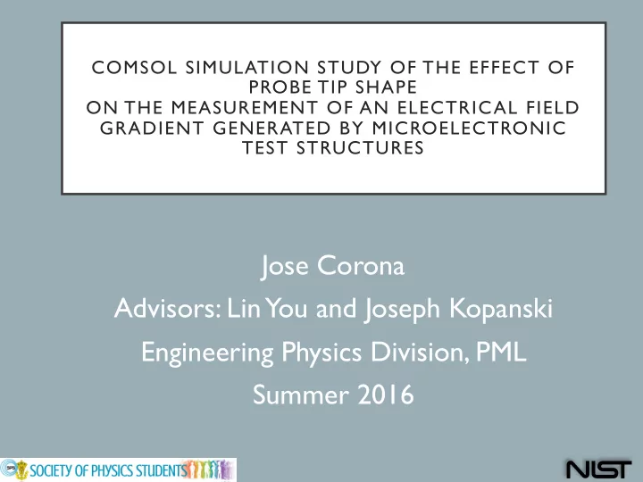 jose corona advisors lin you and joseph kopanski
