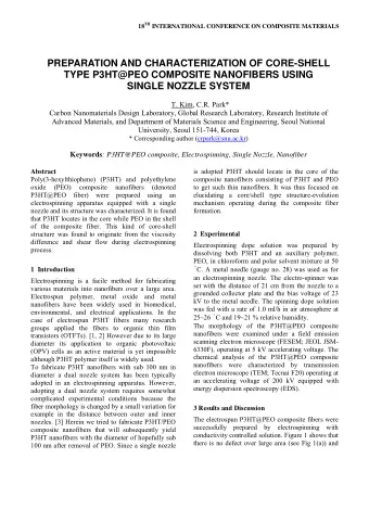 PREPARATION AND CHARACTERIZATION OF CORE-SHELL  TYPE P3HT@PEO COMPOSITE NANOFIBERS USING  SINGLE