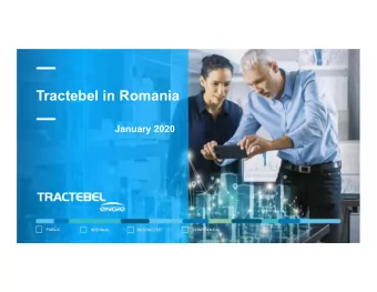Tractebel in Romania  January 2020  PUBLIC  INTERNAL  RESTRICTED  CONFIDENTIAL  1  Shaping our