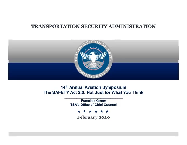 transportation security administration