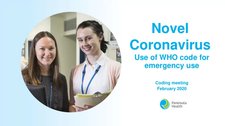 novel coronavirus