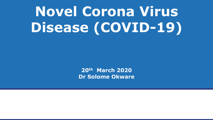 novel corona virus