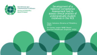 development of a national competence assessment tool to