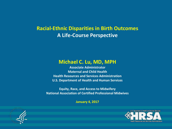racial ethnic disparities in birth outcomes a life course