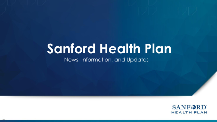 sanford health plan