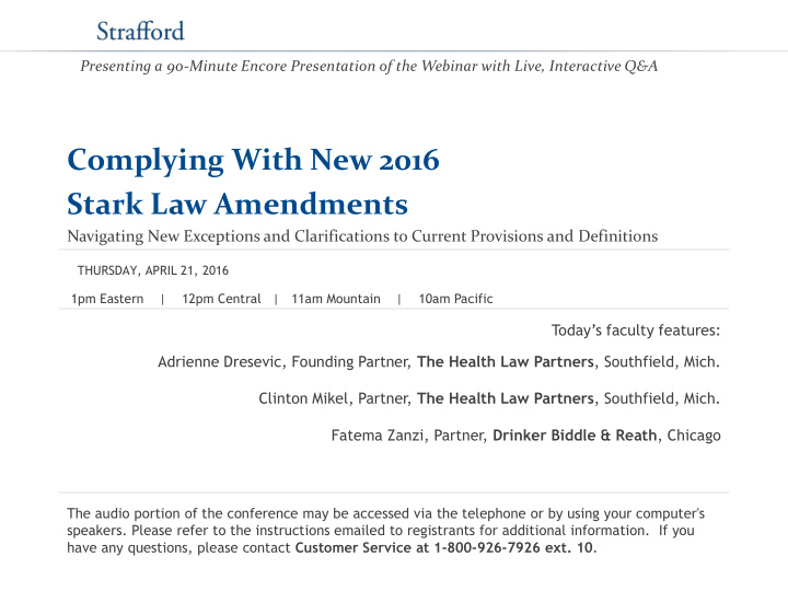 stark law amendments