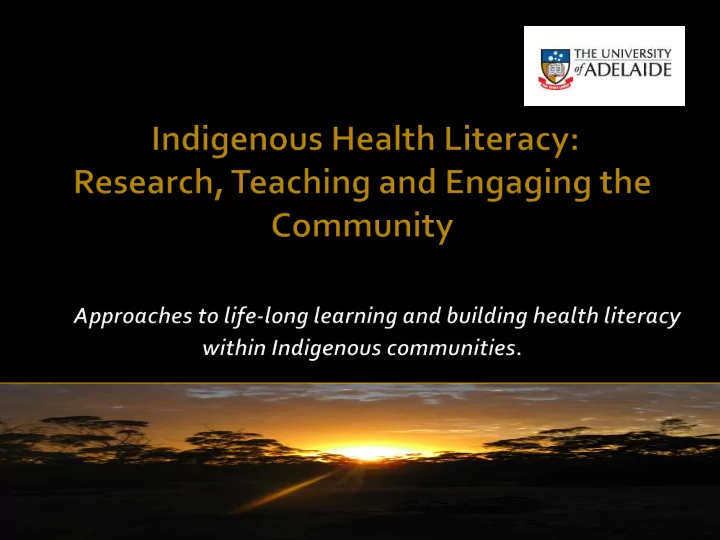 dr dylan coleman yai purna indigenous health unit