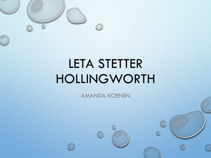 leta stetter