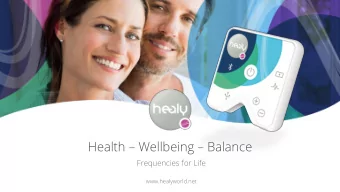 Health  Wellbeing  Balance  Frequencies for Life  www.healyworld.net  Researcher and