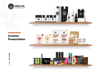 Investor  Presentation  Q4 2018 TSXv: NDVA  2/22  I N V E S T O R  P R E S E N TAT I O N  The