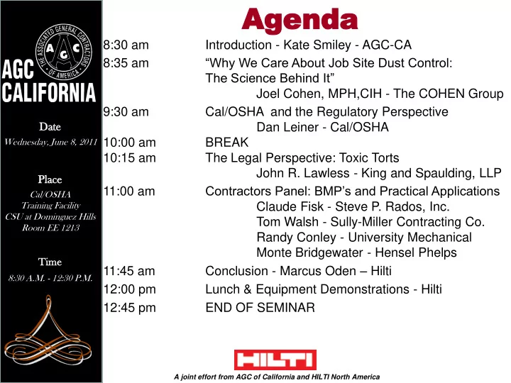agenda agenda