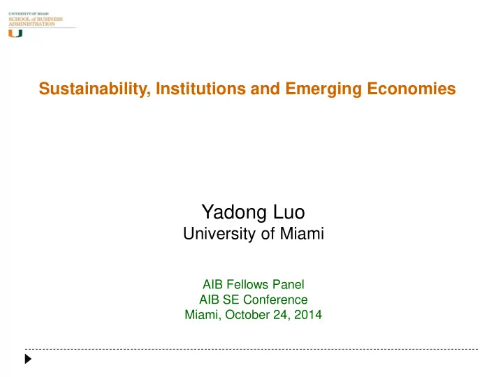 yadong luo