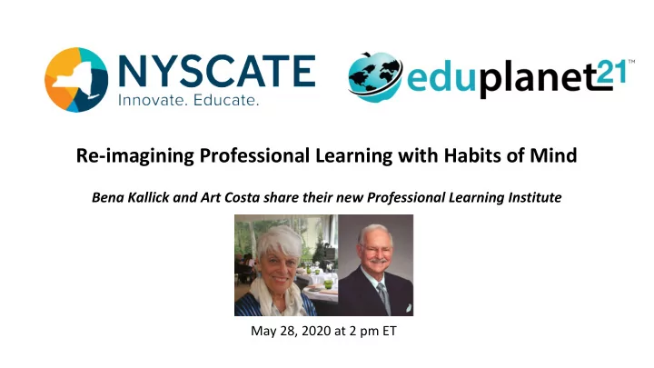 re imagining professional learning with habits of mind