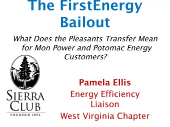 Bailout  What Does the Pleasants Transfer Mean   for Mon Power and Potomac Energy