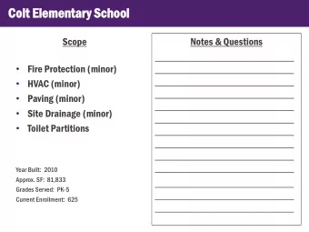 Colt  lt El  Eleme  mentary  y Sc  Scho  hool  Scope  Notes &amp; Questions  Fire Protection
