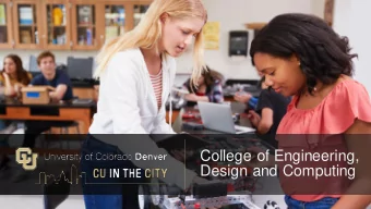 College of Engineering,  Design and Computing  Undergraduate Programs  Bioengineering  Civil