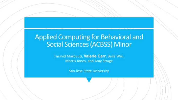 applied computing for behavioral and social sciences
