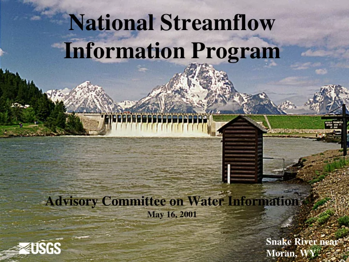 national streamflow information program