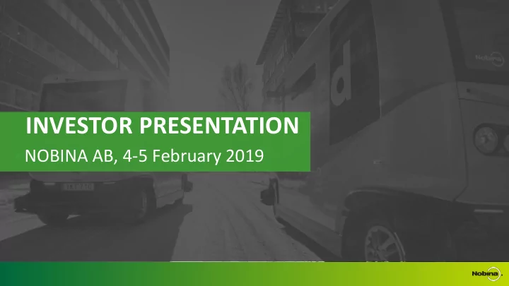 investor presentation