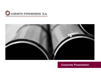 Corporate Presentation  Disclaimer This presentation contains forward -looking statements.