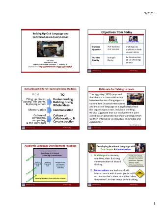 TRANSITION  IMPROV                        On  the