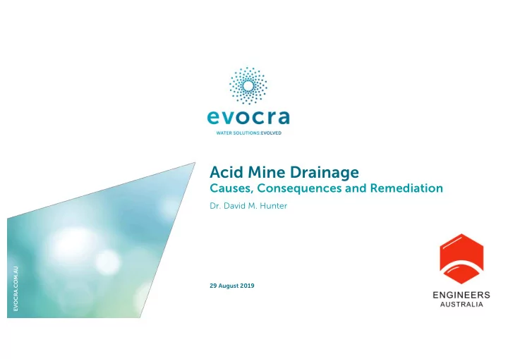 acid mine drainage