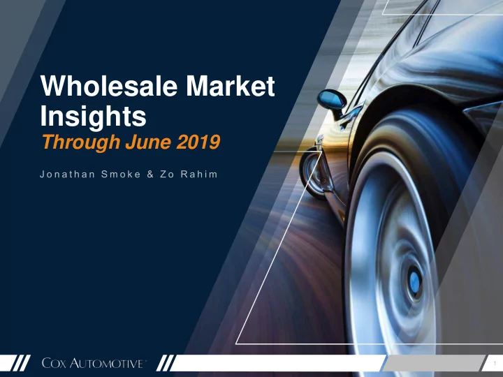 wholesale market insights