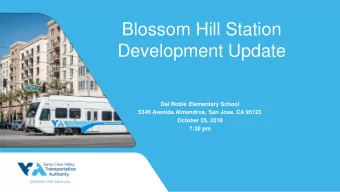 Blossom Hill Station  Development Update  Del Roble Elementary School  5345 Avenida Almendros, San