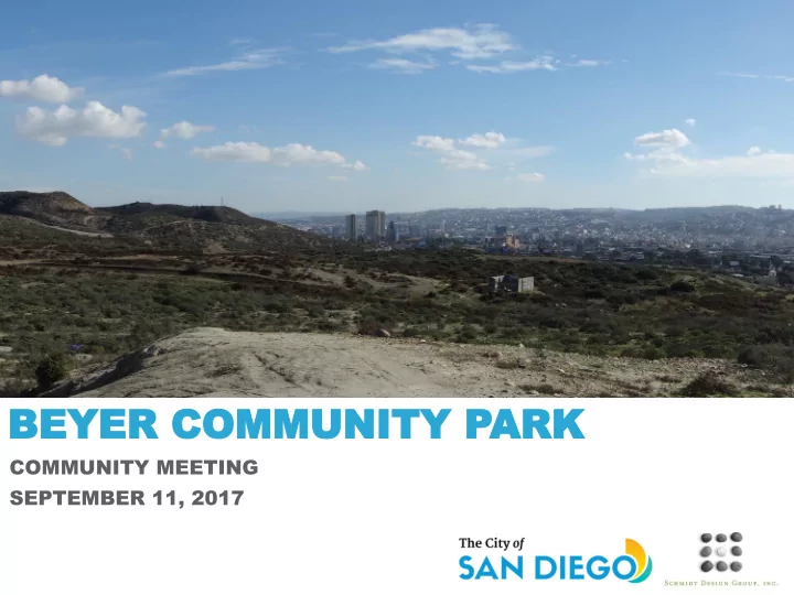 beyer comm beyer communit unity p y park ark