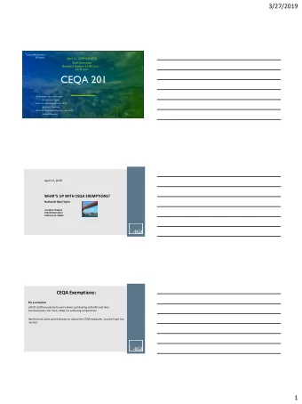 CEQA 201  LAFCo proper use of exceptions    (By Nathaniel Taylor)    LAFCo as Lead Agency