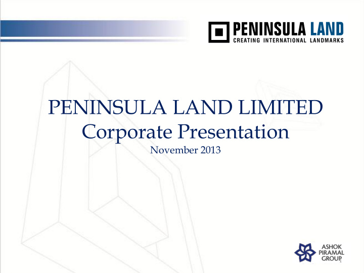 peninsula land limited