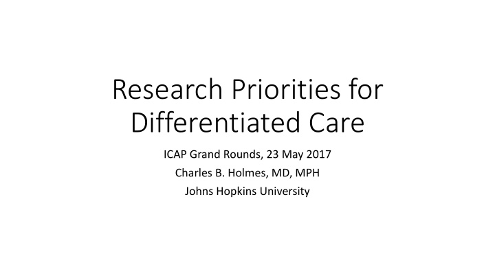 differentiated care