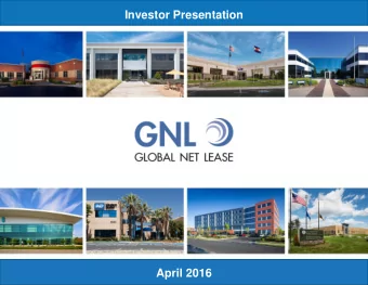 Investor Presentation  April 2016  Investment Highlights   Diversified by asset type, geography,