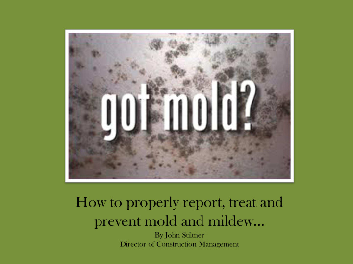 prevent mold and mildew