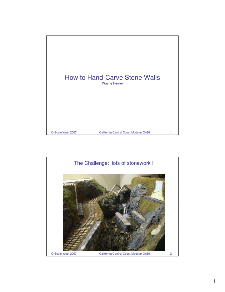 how to hand carve stone walls