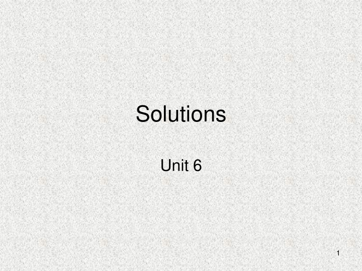 solutions