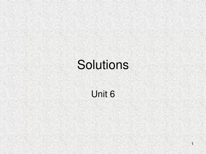 solutions