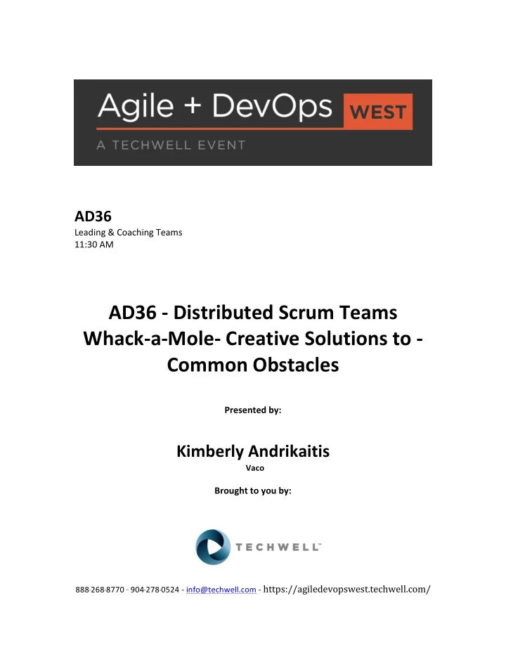 ad36 distributed scrum teams whack a mole creative