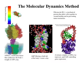 The Molecular Dynamics Method  - 4.0  H-bond energy (kcal/mol)  Fibronectin III_1, a mechanical