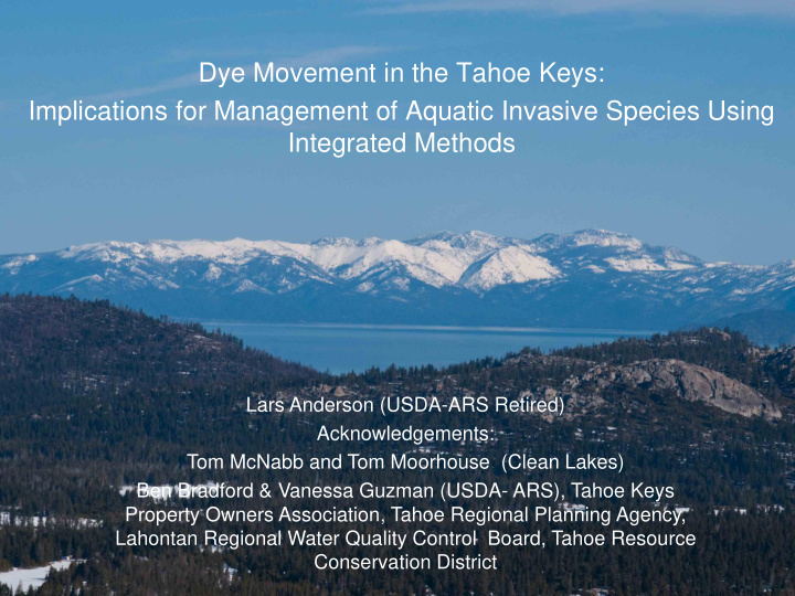 implications for management of aquatic invasive species
