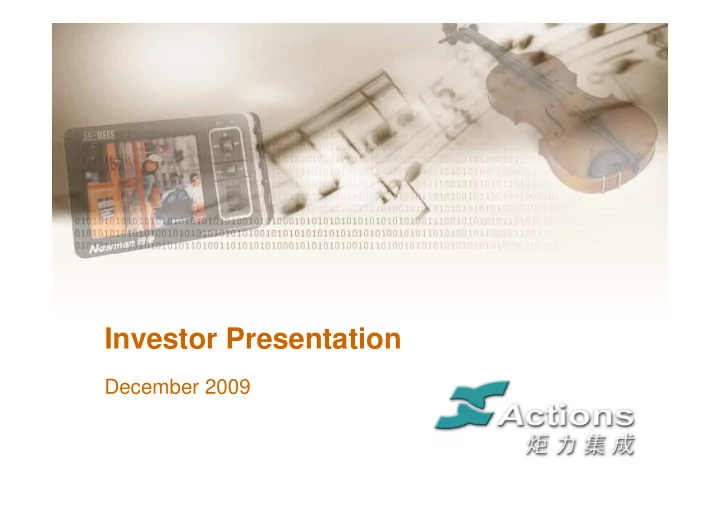 investor presentation